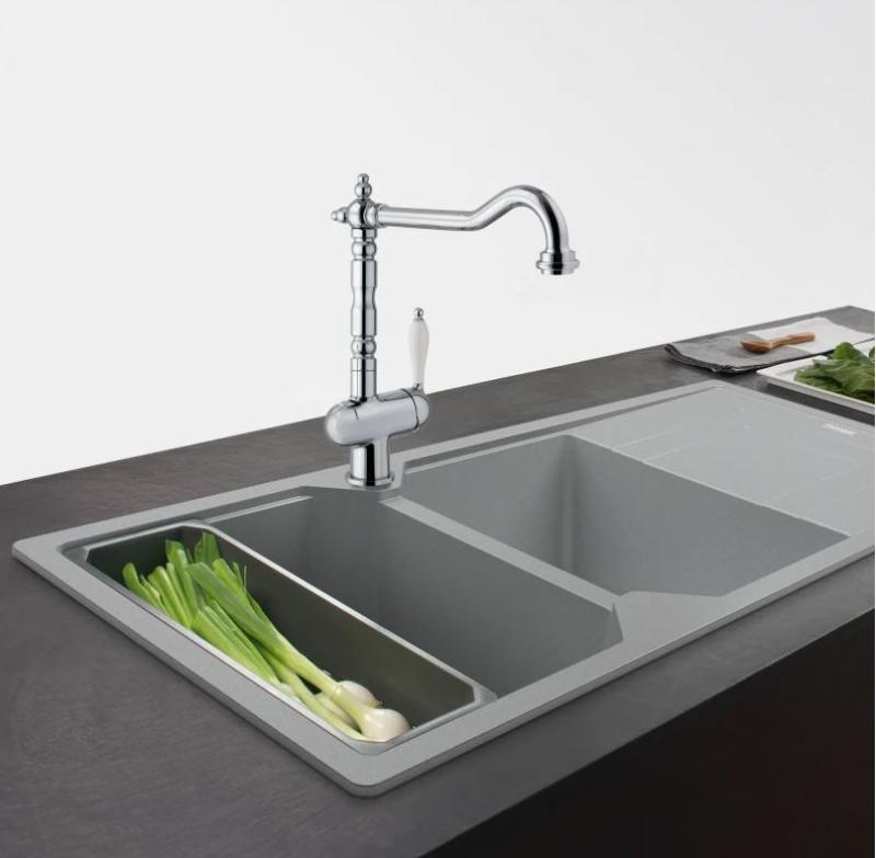 Franke Particolare Old England klasična kuhinjska pipa krom 115.0060.360