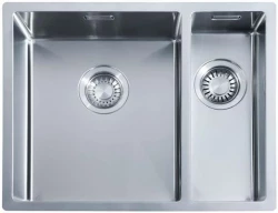 ABK Bingara 1,5 inox pomivalno korito 34x40+15x40 cm za vgradnjo v ravnino, podgradnjo in nadgradnjo BIN3415FVI