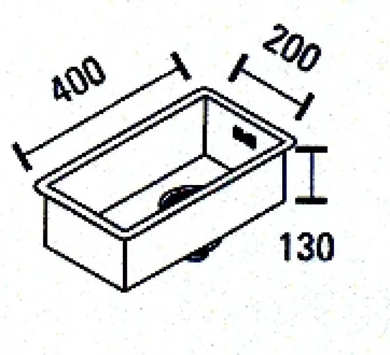 ABK Baronga majhen nerjaveče jeklo pomivalno korito 20x40 cm za vgradnjo, podgradnjo in nadgradnjo BAR20FVI