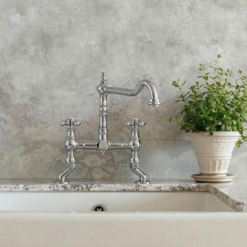 Nostalgische kuhinjska pipa nerjaveče jeklo V1979RVSST