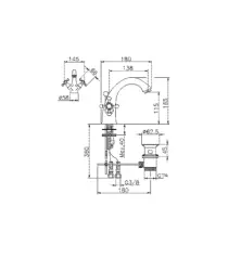 Huber Victorian Umivalniška Armatura RVS VT0005102A