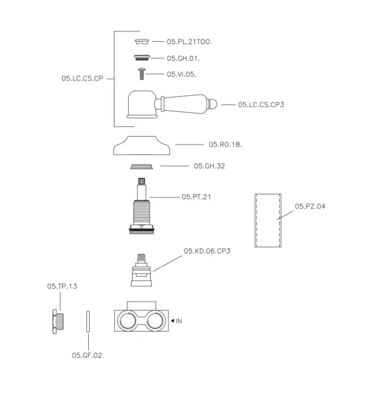 Huber Croisette Prestavna Pipa Bron 1/2 CS00027027