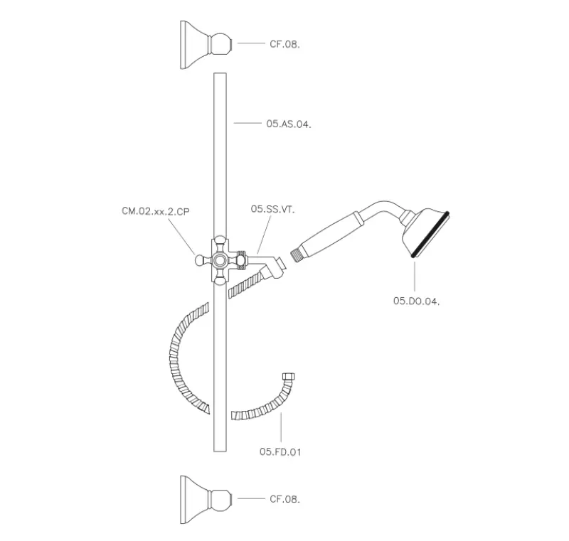Huber Victorian Drsni set Bron 62.03H.BA