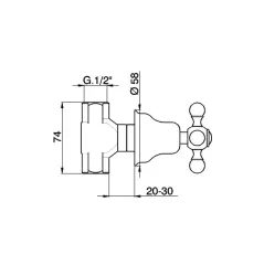 Cisal Arcana Keramična Zaporna Pipa 1/2" Bron AC00031027