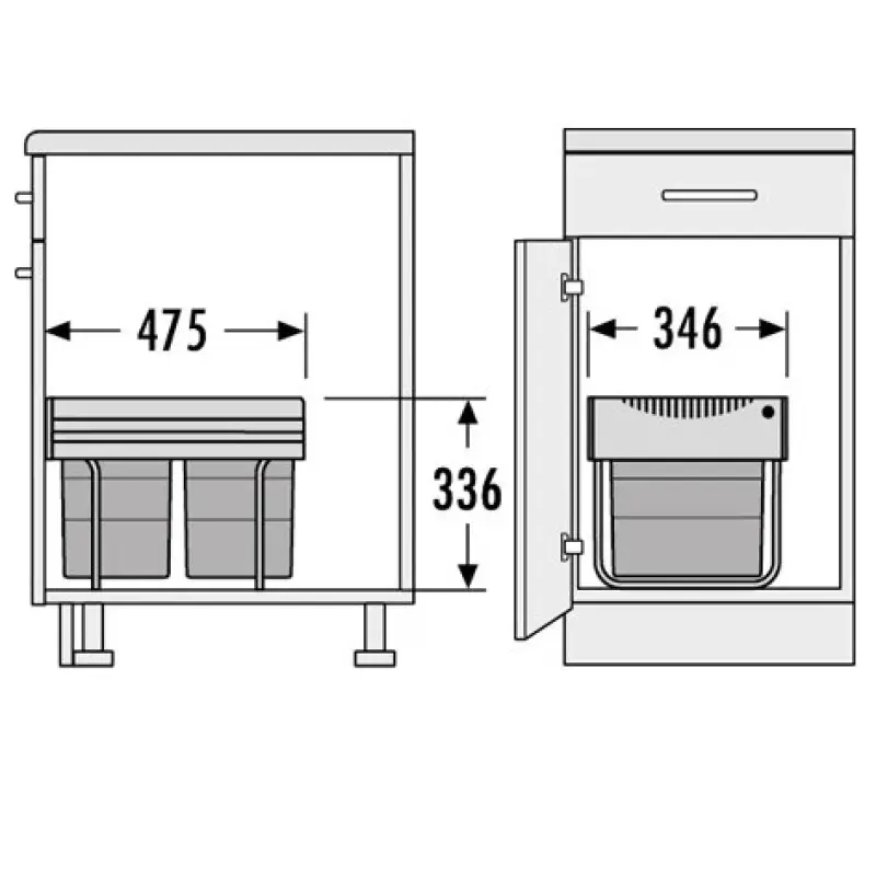 Hailo Tandem RB Koš za smeti 1153449152