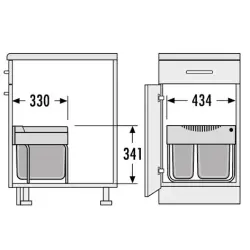 Hailo Tandem S 2 Koš za smeti 1153449212