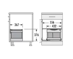 Hailo Tandem S 2 Plus 2 koši za smeti 1153449242
