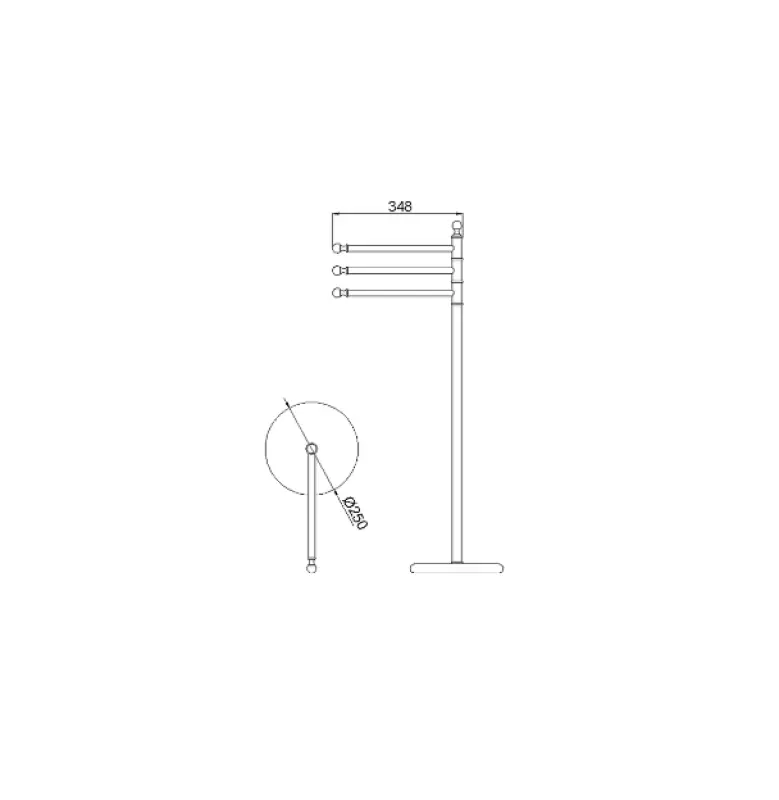 Huber Croisette Klasično Stojalo za Brisače Krom 4042.01H.CR