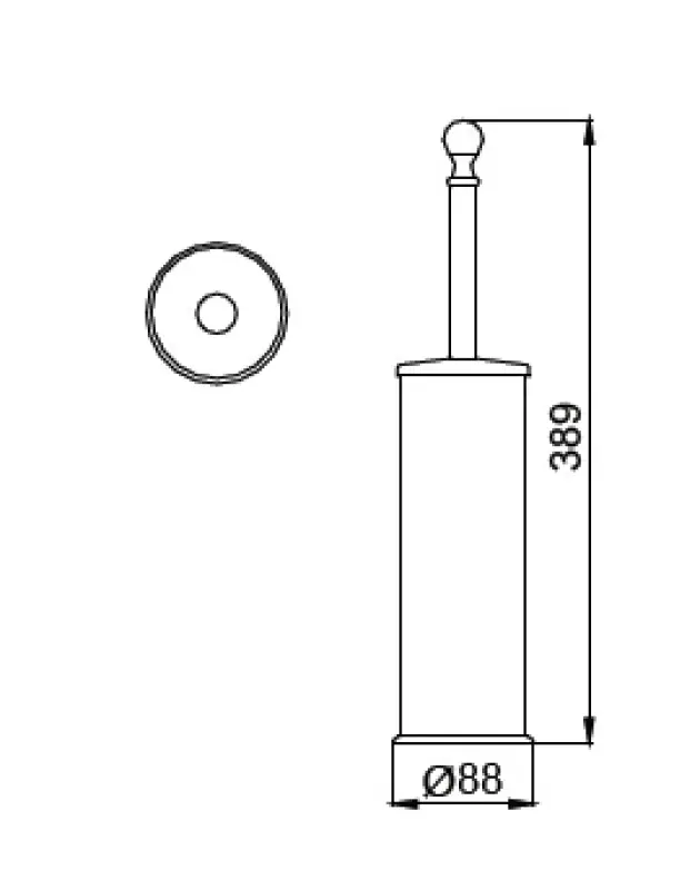Huber Croisette Klasični držalo za WC-ščetko, stoječi model, krom 4040.01H.CR