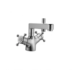 Huber Victoriaanse Thermostatische Badkraan voor badrandmontage RVS VTT620102A
