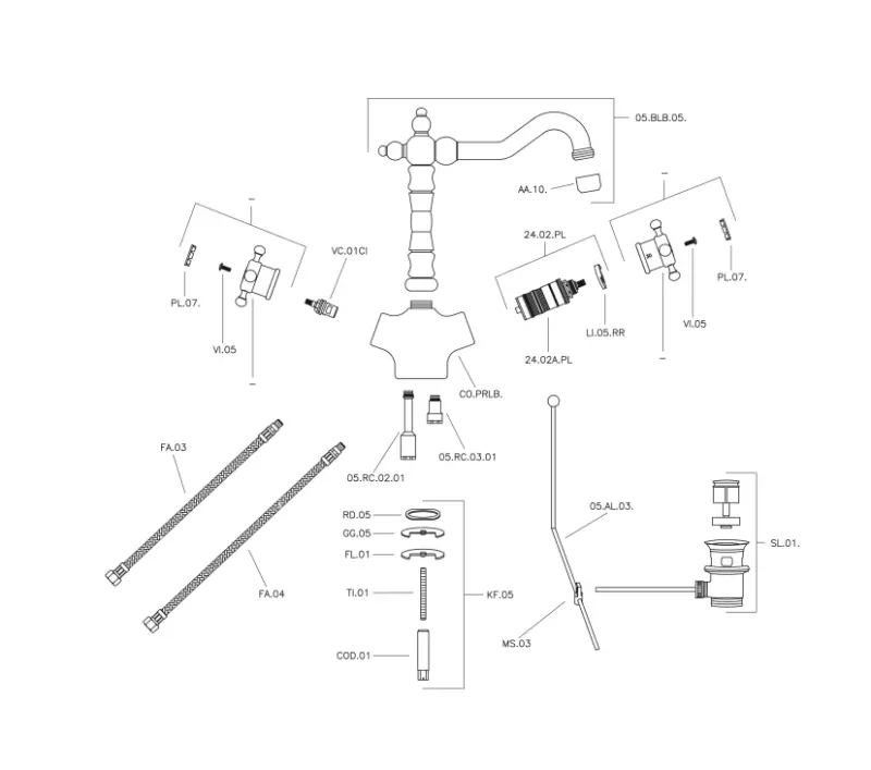 Huber Victoria Termostatska Umivalniška Pipa Zlata VTT520102G