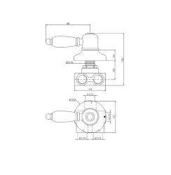 Huber Croisette Preklopna Pipa Krom/Zlato 1/2 CS0002707G