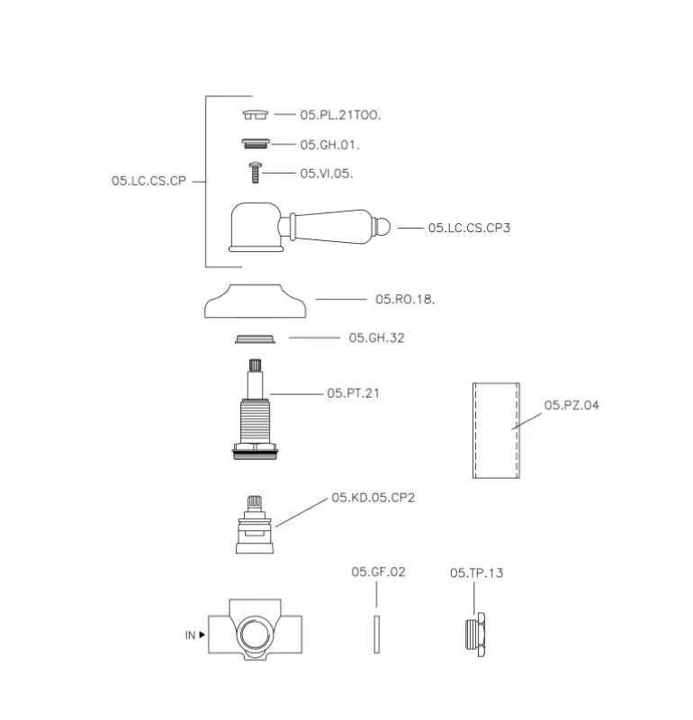 Huber Croisette Preklopni Ventil Zlata 653.CS01H.AG
