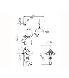 Huber Victoria Termostatski Tuš Set Krom 592.VT21H.CR