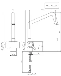Huber Clinic Plus termostatska kuhinjska armatura krom CPT6501021