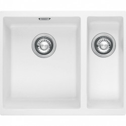 Franke Sirius 2 S2D 160 pol in pol 1,5 plastično belo pomivalno korito 53,5x41cm vgradnja 125.0252.219