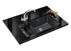 Franke Sirius 2 S2D 110.50 plastično črno pomivalno korito 50x41cm vgradnja 125.0252.223
