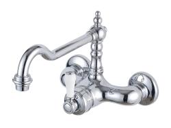 Nostalgijska kuhinjska pipa Hermitage R stenska pipa Krom 10.9021