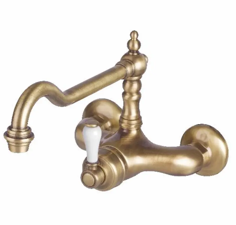 Nostalgijska kuhinjska pipa Hermitage R stenska pipa Krom 10.9021