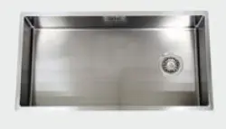 ABK Bingara Extra velika nerjaveča jeklena pomivalno korito 80x40cm z asimetričnim odtokom za vgradnjo pod pult, nad pult in v ravnino BIN80LFVI