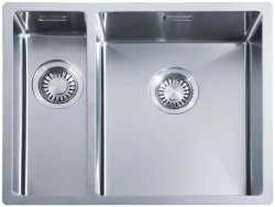 ABK Bingara poldruga inox pomivalno korito 15x40+34x40 cm za vgradnjo v nivoju, spodnjo in zgornjo vgradnjo BIN1534FVI