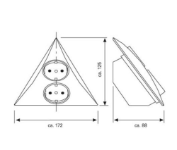 Keuken hoekstopcontact 2 voudig kunststof Alu-look VHL2ST 1156279872

Prevod v slovenščino:
Kuhinjska kotna vtičnica 2-kratna plastika videz aluminija VHL2ST 1156279872
