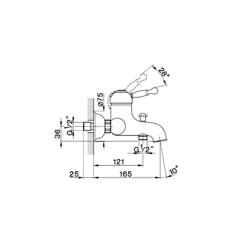 Cisal Arcana Royal Mešalna armatura za kad Bron AY00013027