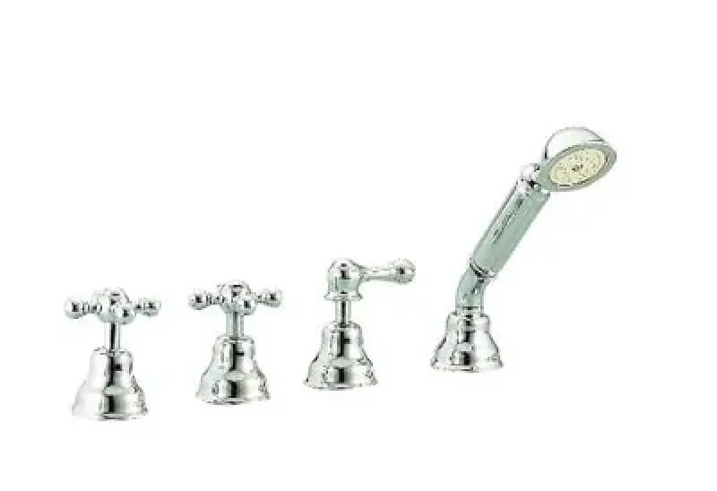 Cisal Arcana Keramična 4-luknjasta kopalna armatura za rob kadi krom AC00029021