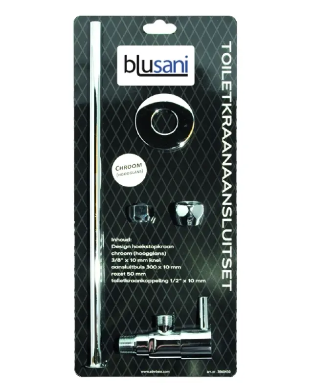 Blusani komplet za priključitev toaletne pipe krom BT01101