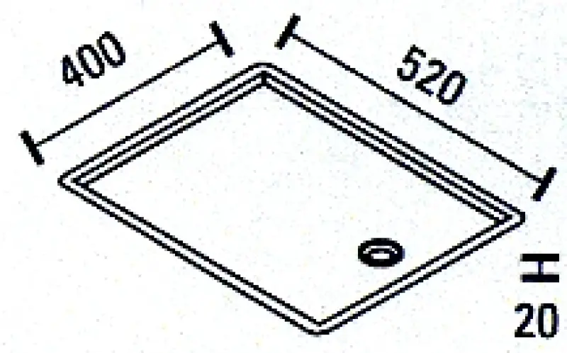 ABK Baronga odcejalnik iz nerjavečega jekla 52x40cm za vgradnjo na ravno površino BAR52FVI