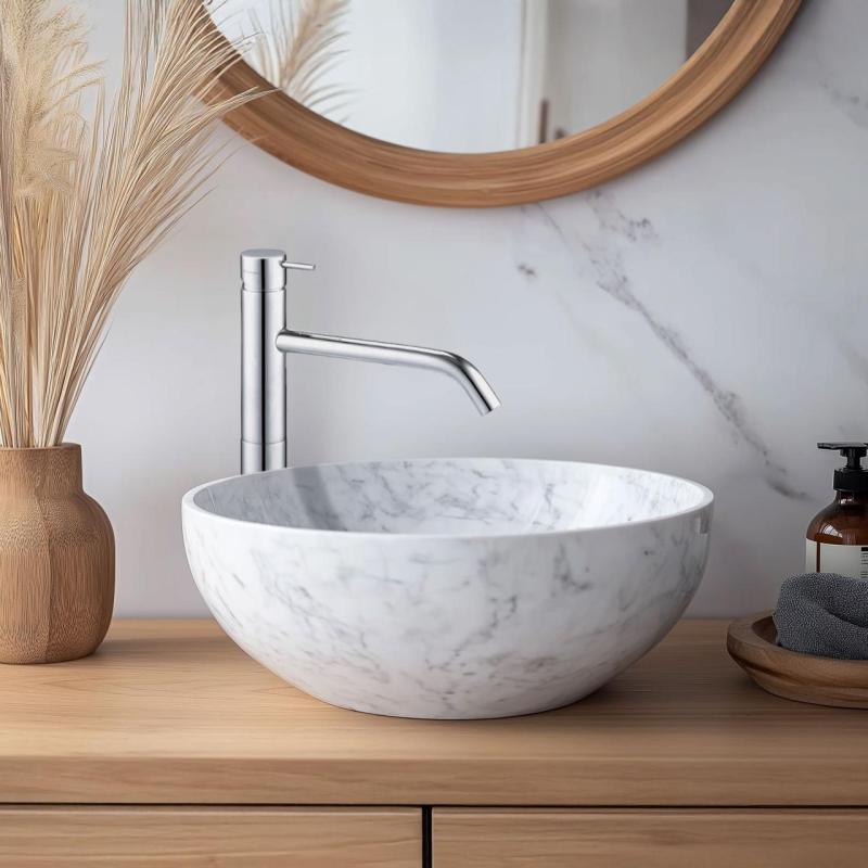 Waterevolution Flow umivalna pipa z visokim izlivom za umivalnike, vključno s klik vtičem, krom T11501