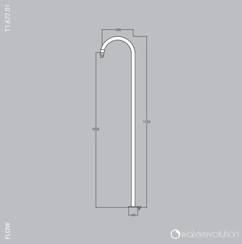 Waterevolution Flow samostoječa umivalniška pipa z infrardečim senzorjem na baterije krom 1207925222