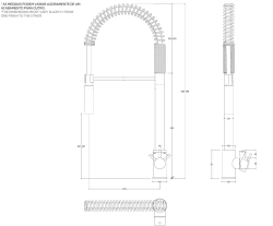Waterevolution Flow semi-profesionalna kuhinjska pipa kromirana s kolono in vzmetjo T15701