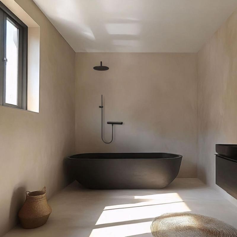 Waterevolution Flow douchthermostaat met doucheset zwart T140TPR