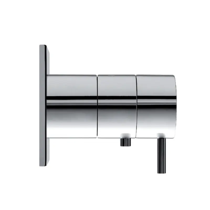 Waterevolution Flow vgrajeni pršni termostat kvadratni rozeta mat črna T142TBPR