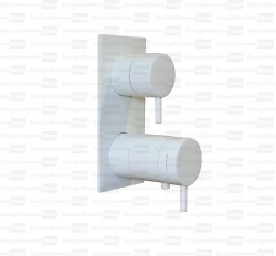 Waterevolution Flow vgradni tuš termostat z 3 izhodi mat bel T136TBBR