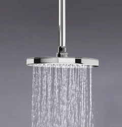 Waterevolution Flow hoofddouche 250 mm met plafondaansluiting chroom T164201