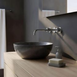 Waterevolution Flow 3-luknjasta vgradna umivalna baterija, krom, z izlivom 25 cm T1163F01-25