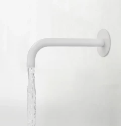 Waterevolution Flow baduitloop mat wit T167115BR lengte uitloop 15 cm