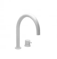 Waterevolution Flow 2-luknjasta umivalniška pipa mat bela T112UBR