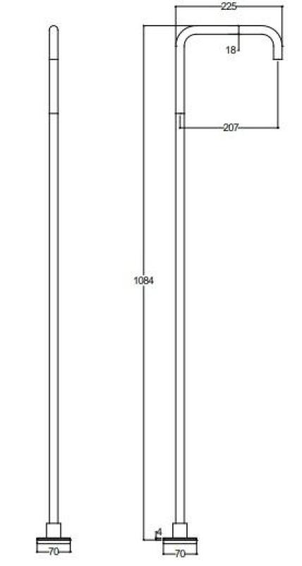 Waterevolution Flow Samostojna umivalna pipa Izliv Mat bela T1.676.BR