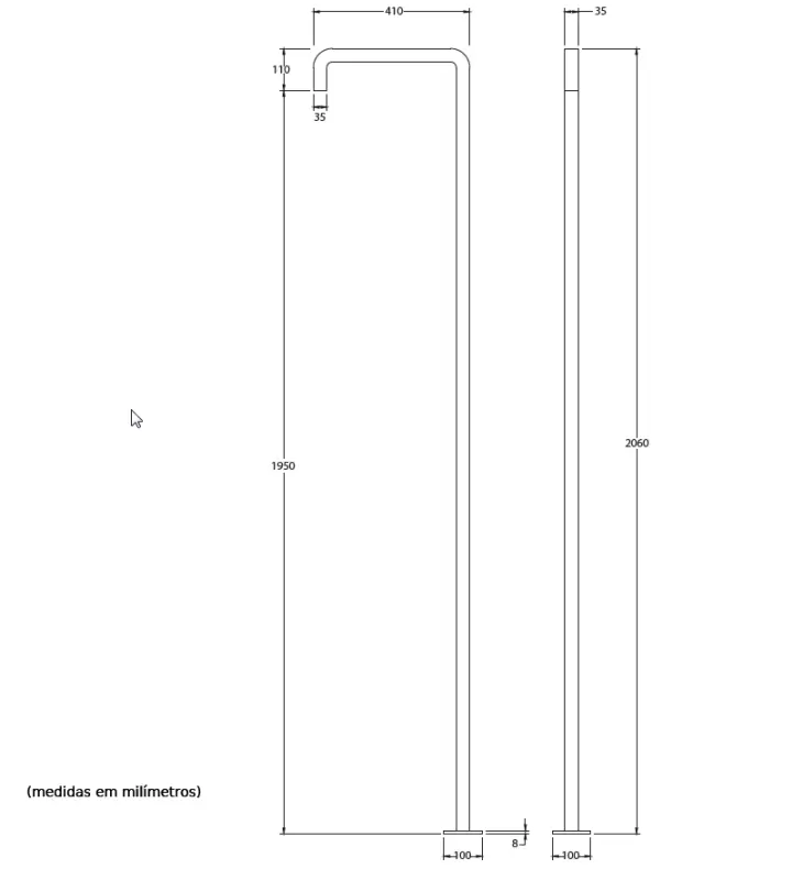 Waterevolution Flow bazenska prha tuš steber samo hladna voda brušeno nerjaveče jeklo T145IE