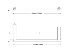 Waterevolution S22 handdoekhouder 30 cm nerjaveče jeklo A411IE