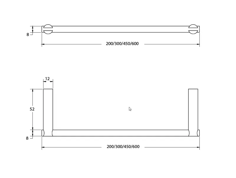 Waterevolution S22 handdoekhouder 30 cm nerjaveče jeklo A411IE