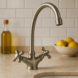 Nostalgijska kuhinjska pipa V1900 nerjaveče jeklo