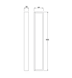 Waterevolution Deep vertikale handdoekhouder 40 cm krom A21601