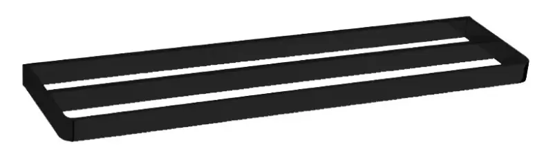 Waterevolution Deep dubbele handdoekhouder 60 cm mat črna A212DPR