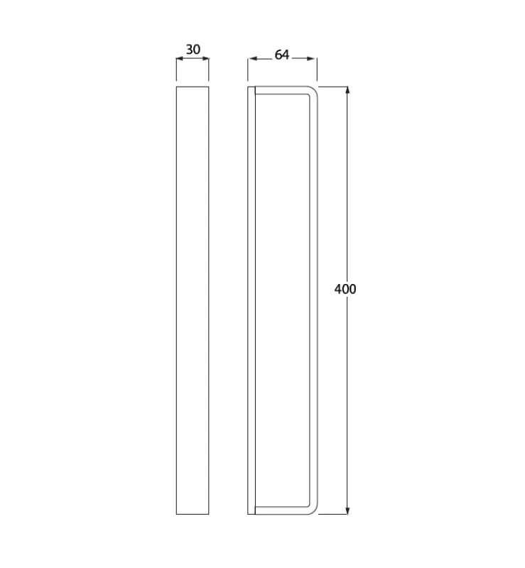 Waterevolution Deep vertikale handdoekenhouder 40 cm mat wit A216BR