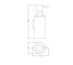 Waterevolution Deep zeepdispenser mat črna A226PR