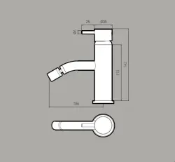 Waterevolution Flow bide mešalna pipa mat črna T120PR